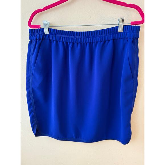 J. Crew Blue Mini Skirt Size 12 - Picture 1 of 9